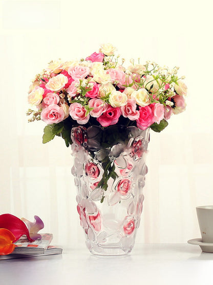 Crystal glass vase