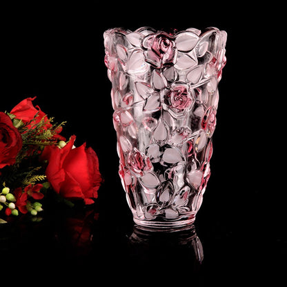 Crystal glass vase