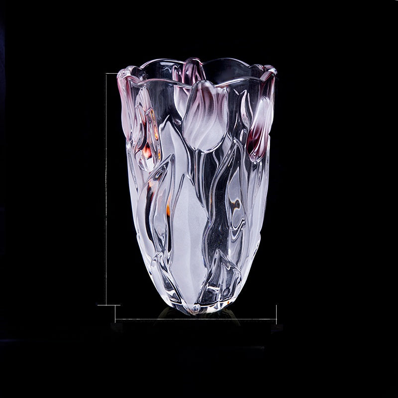Crystal glass vase