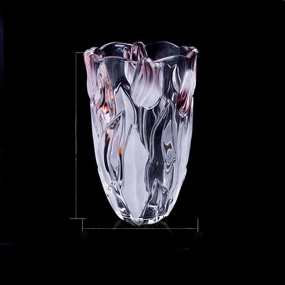 Crystal glass vase