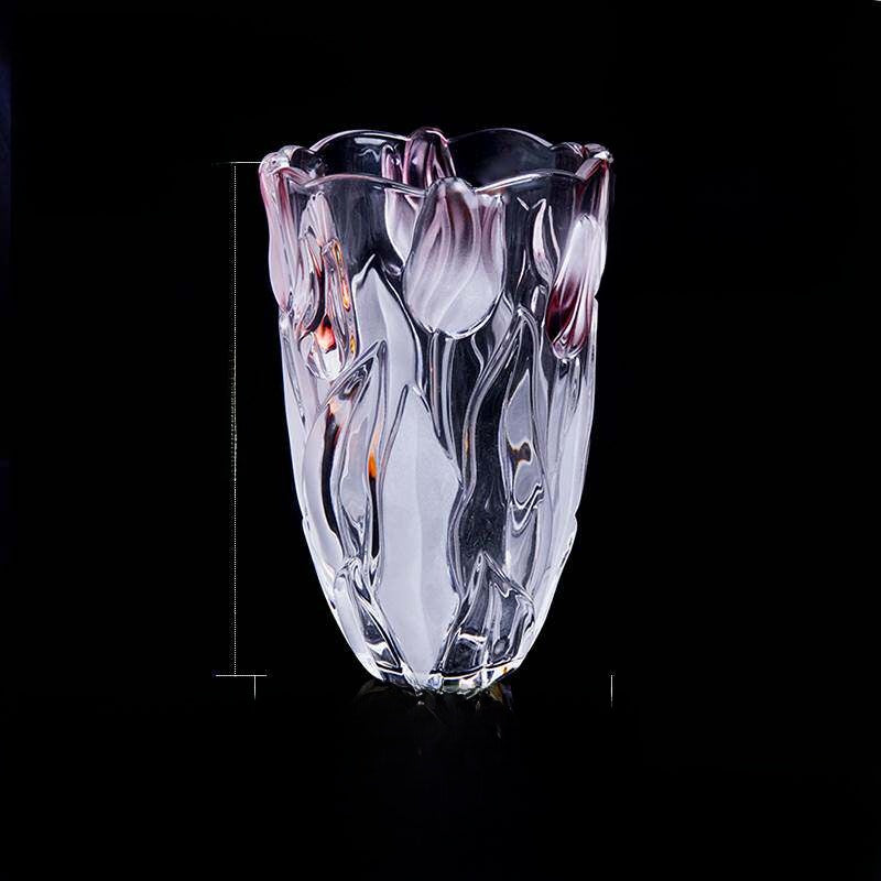 Crystal glass vase