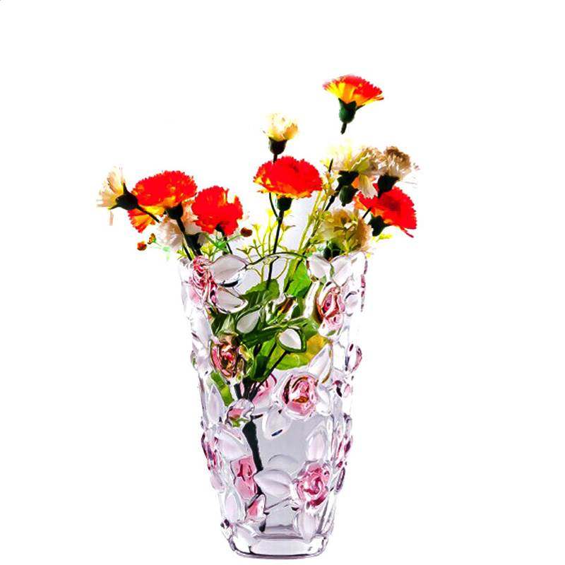 Crystal glass vase