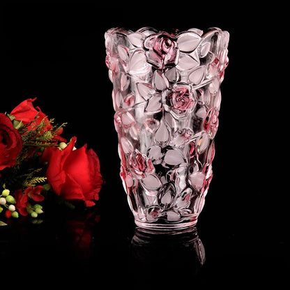 Crystal glass vase