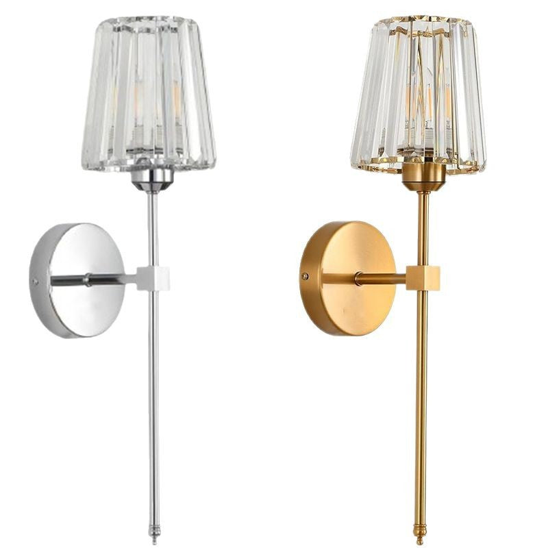 Crystal glass wall lamp