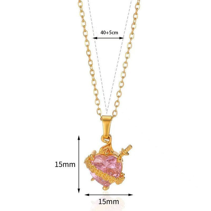 Crystal Heart Pendant Necklace