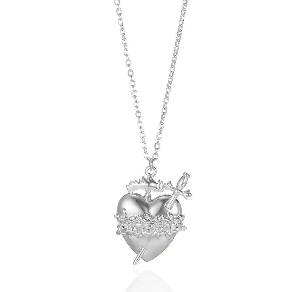 Crystal Heart Pendant Necklace