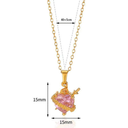 Crystal Heart Pendant Necklace