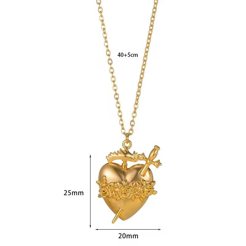 Crystal Heart Pendant Necklace