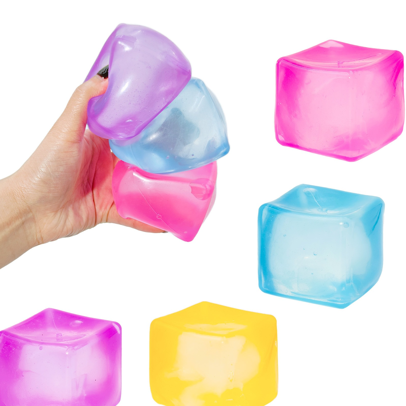 Crystal Ice Cube Slow Rebound Squeeze Toy