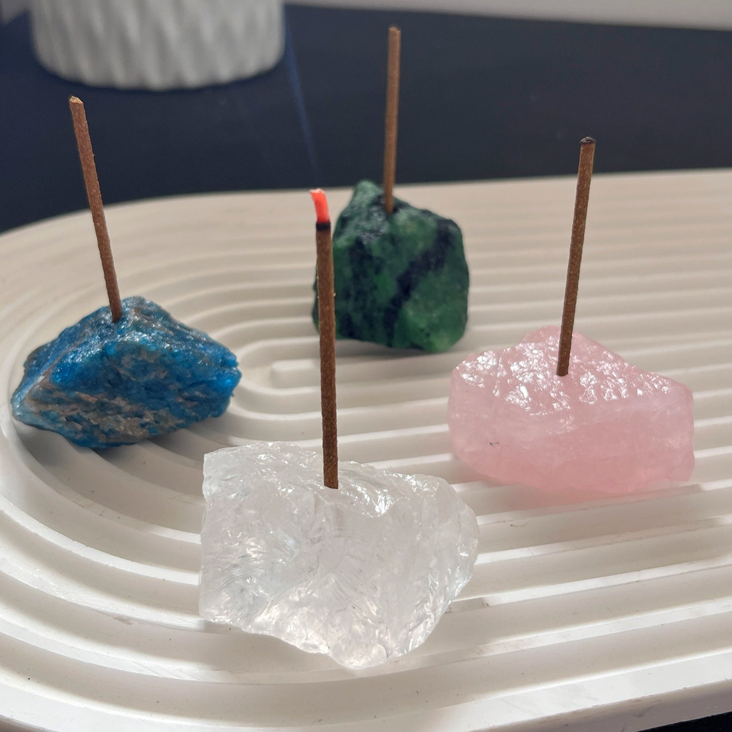 crystal incense holder
