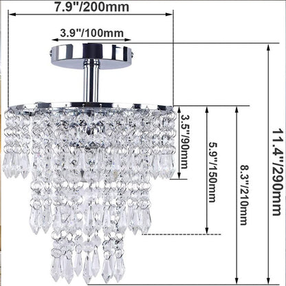 Crystal LED ceiling lamp