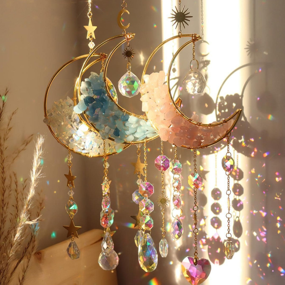 crystal moon pendant