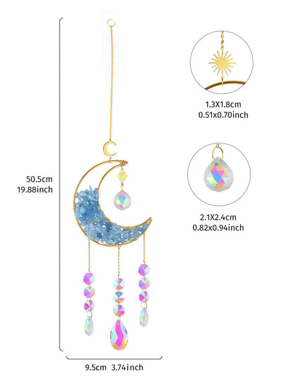 crystal moon pendant