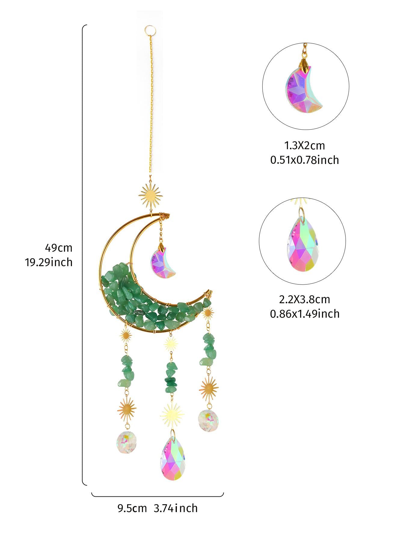 crystal moon pendant