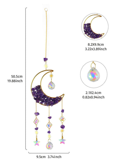 crystal moon pendant
