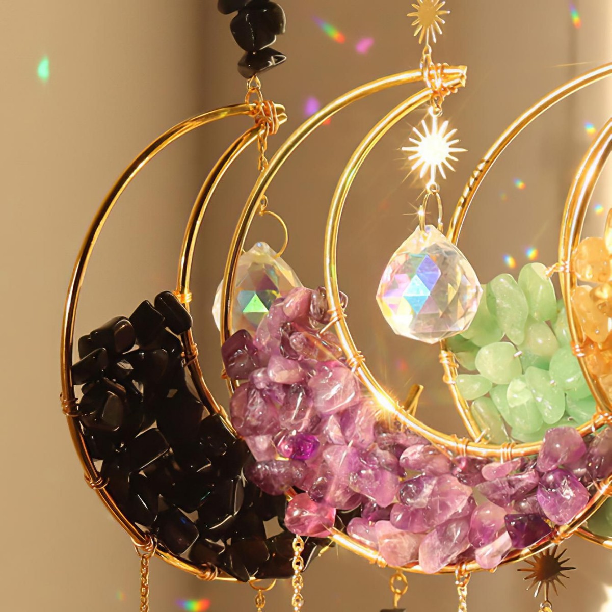crystal moon pendant