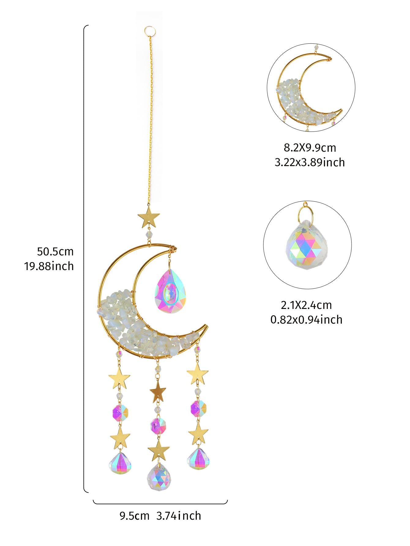 crystal moon pendant