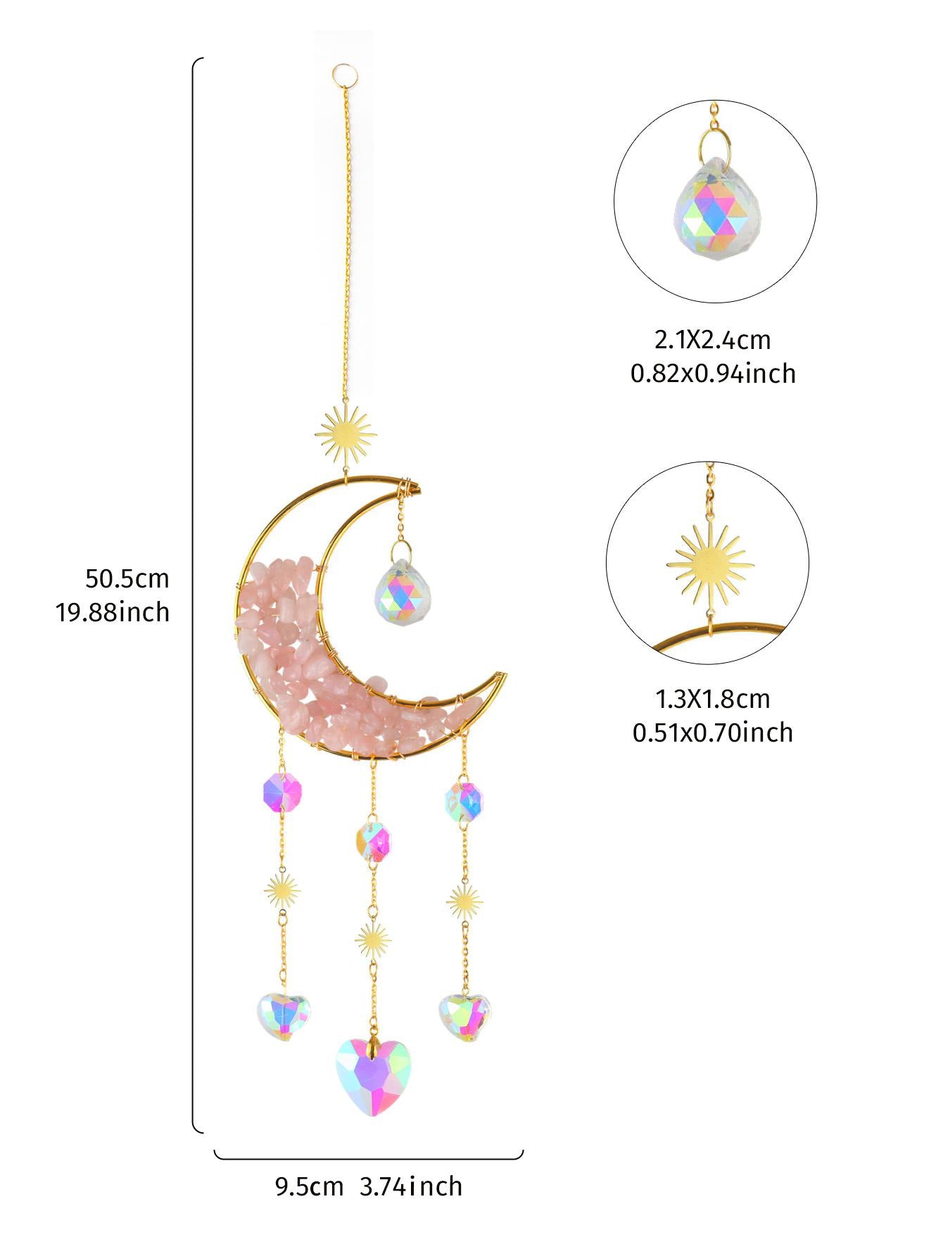 crystal moon pendant