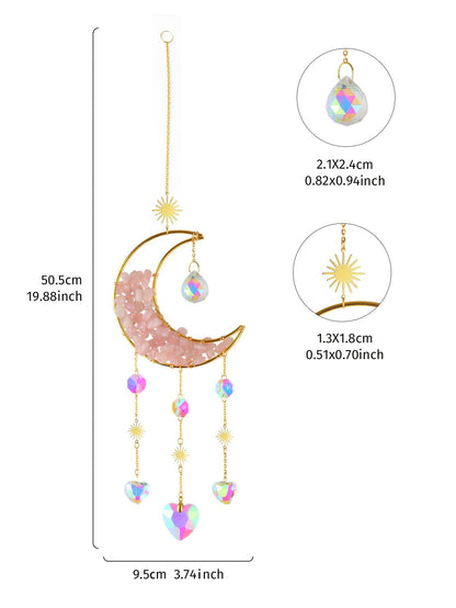 crystal moon pendant