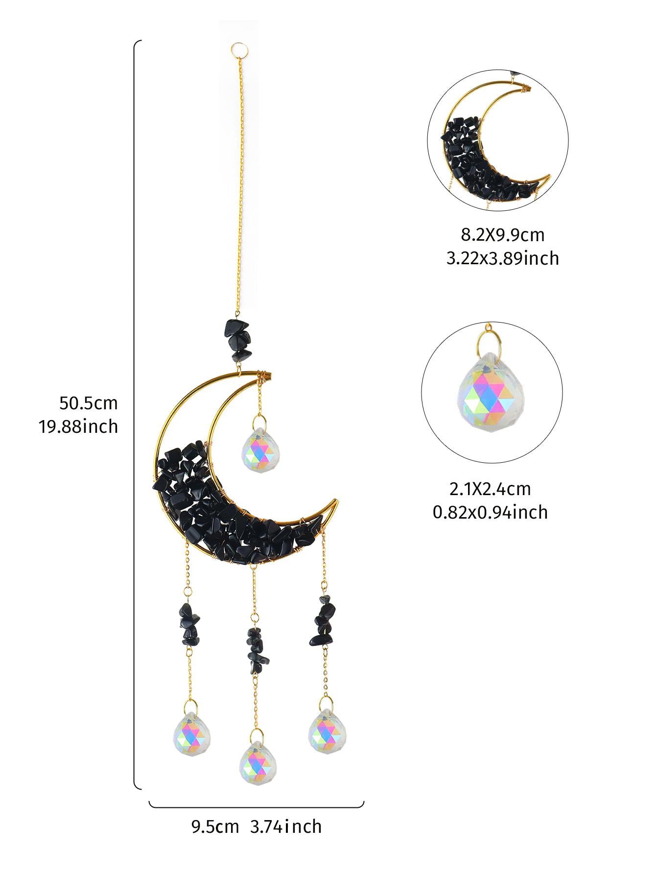 crystal moon pendant
