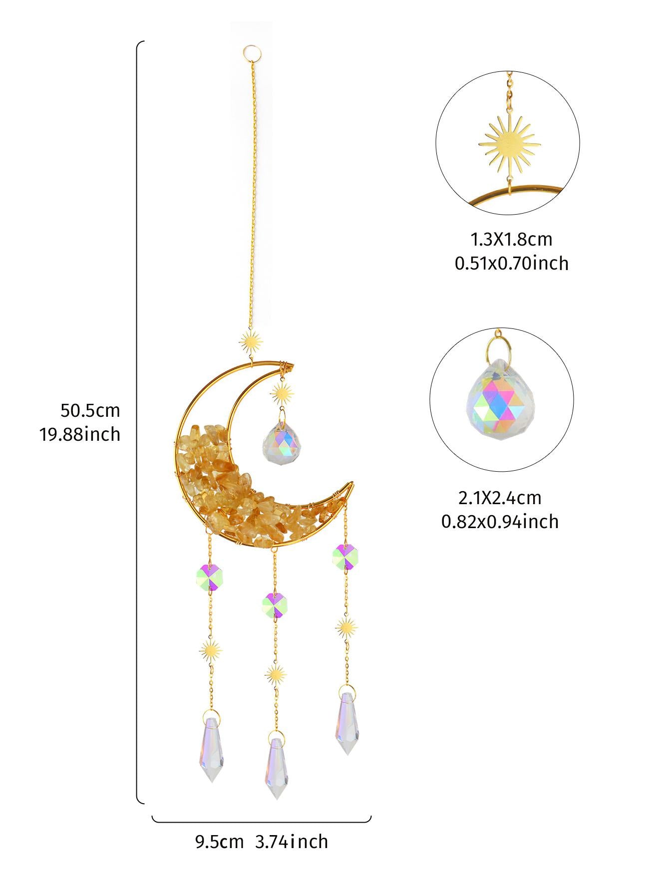 crystal moon pendant