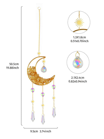 crystal moon pendant