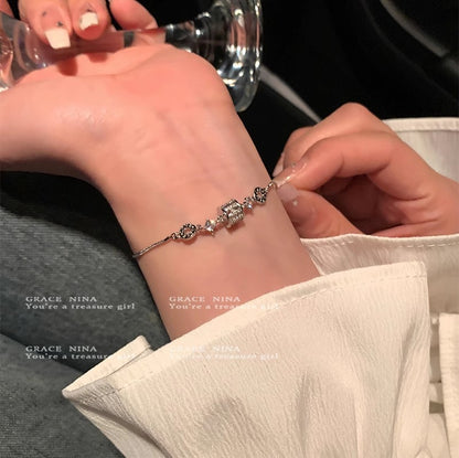 Crystal Pearl Couple Bracelet