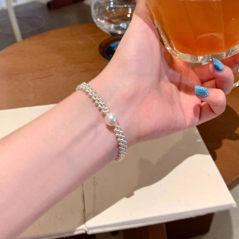 Crystal Pearl Couple Bracelet