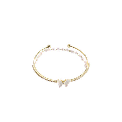 Crystal Pearl Couple Bracelet