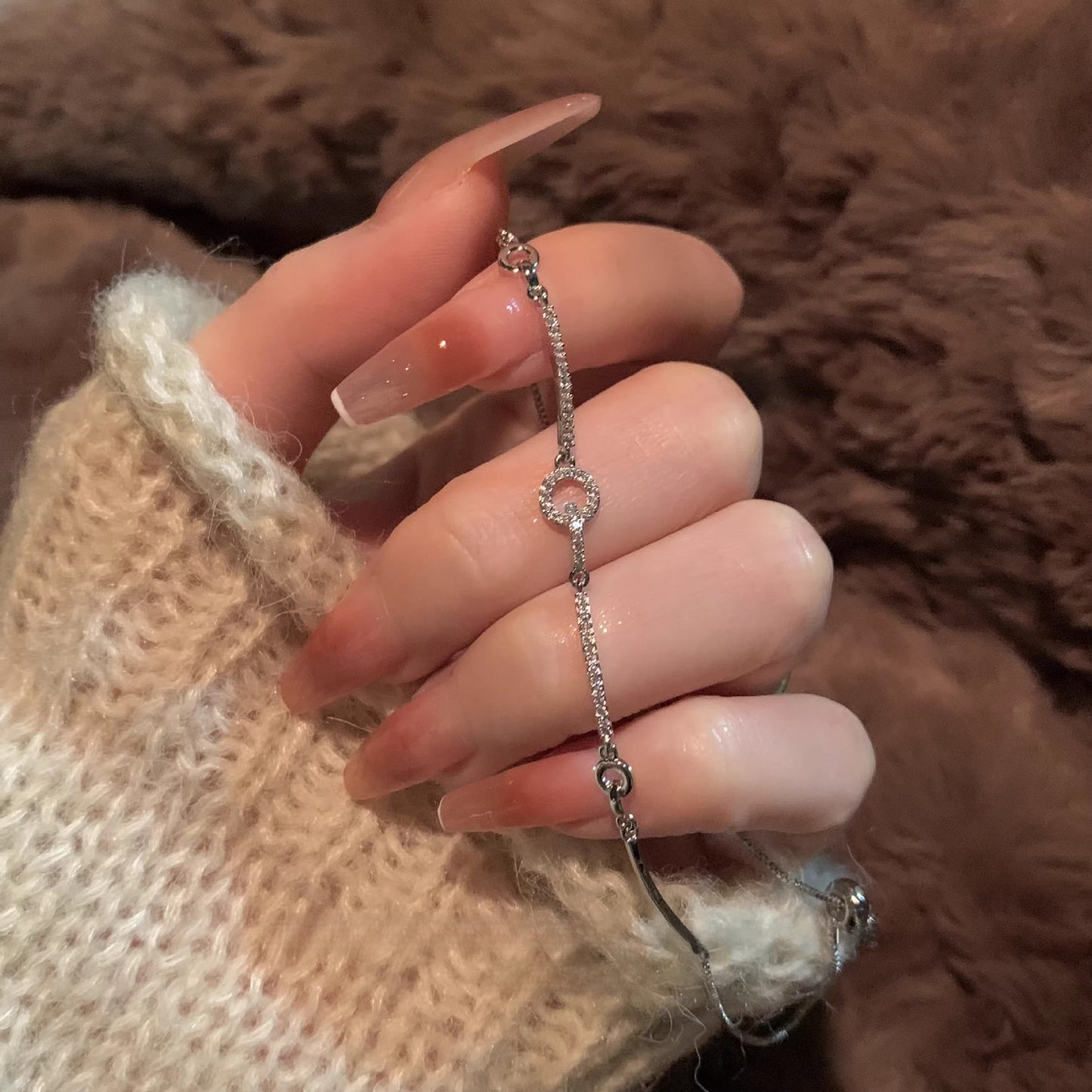 Crystal Pearl Couple Bracelet