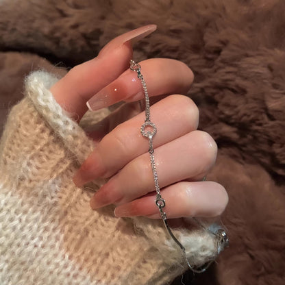 Crystal Pearl Couple Bracelet