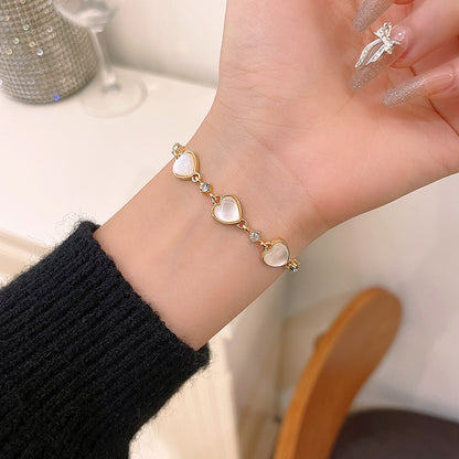 Crystal Pearl Couple Bracelet