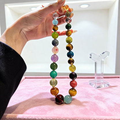 Crystal round-bead necklace