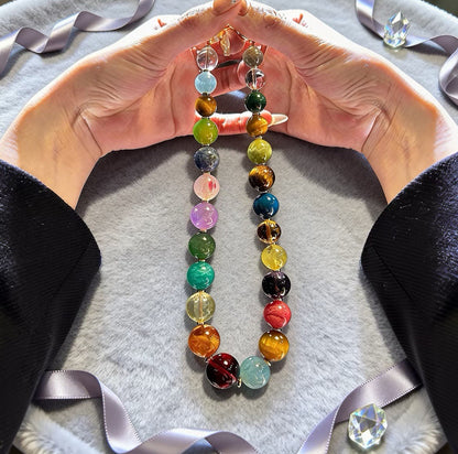 Crystal round-bead necklace