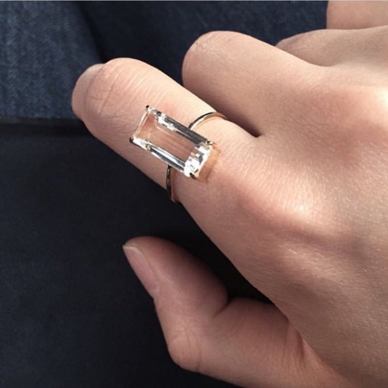 Crystal Square Ring