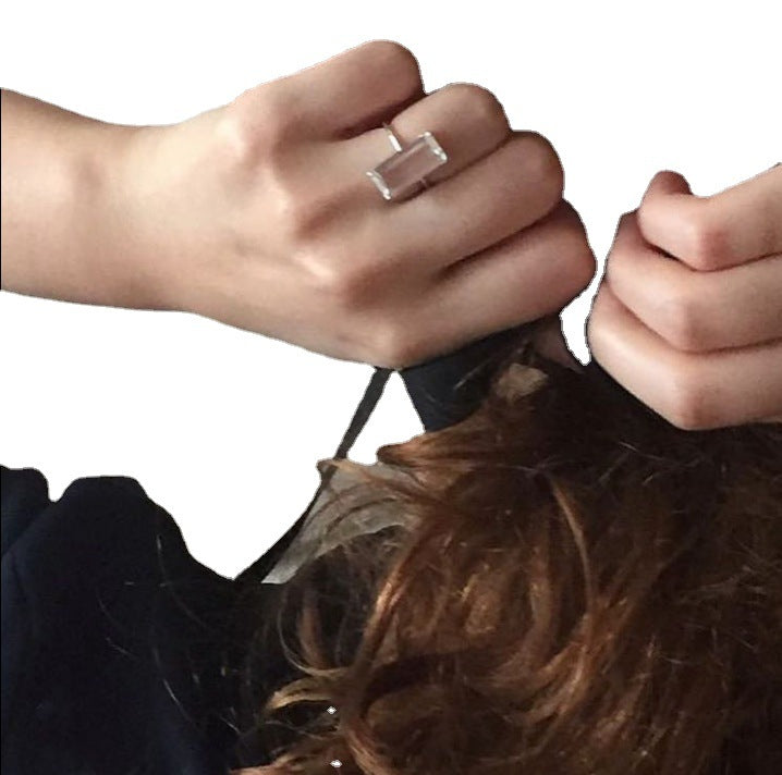 Crystal Square Ring