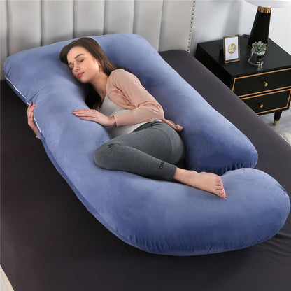 Crystal velvet G-shaped support pillow for waist