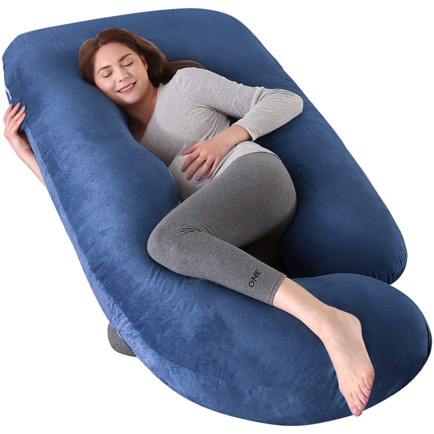 Crystal velvet G-shaped support pillow for waist
