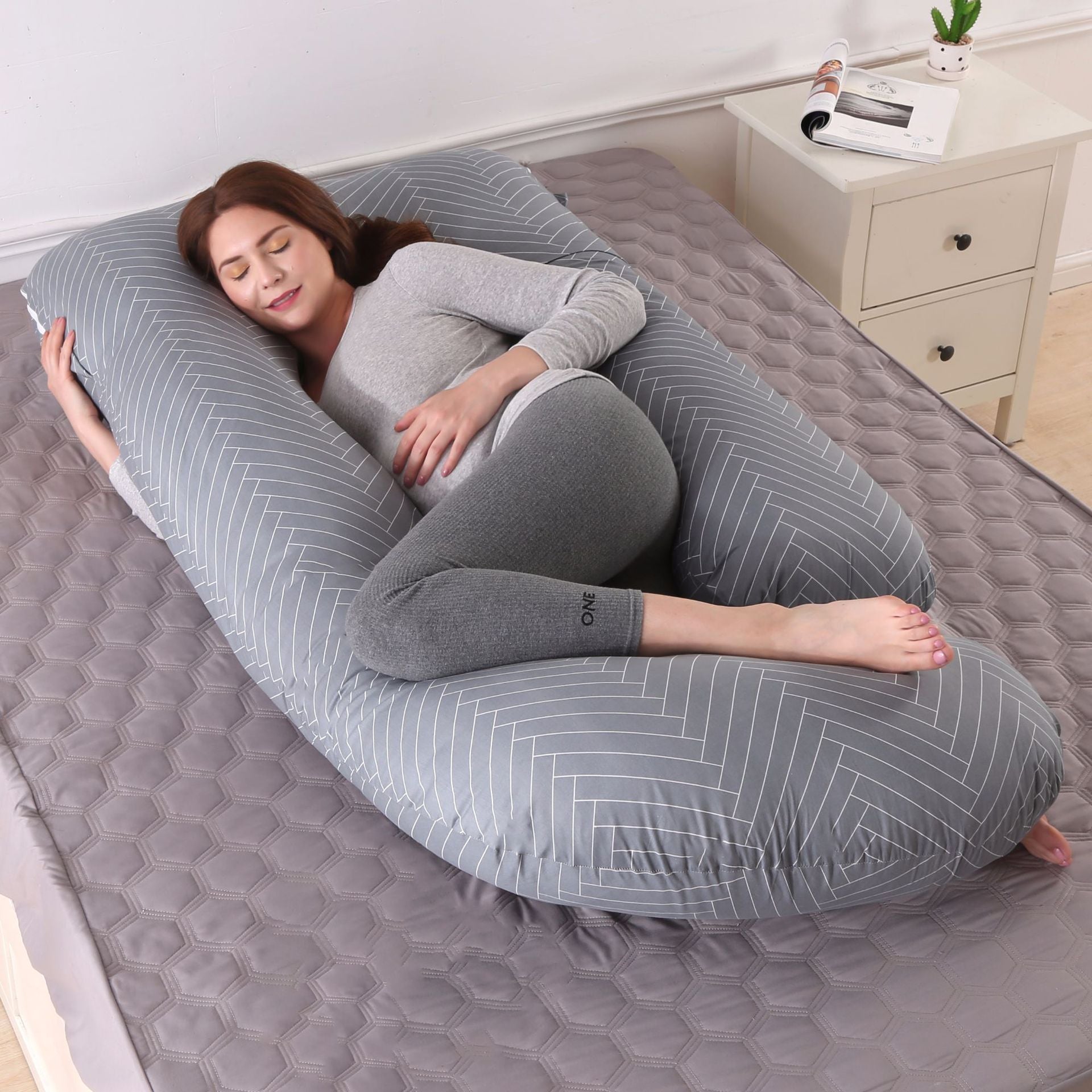 Crystal velvet G-shaped support pillow for waist