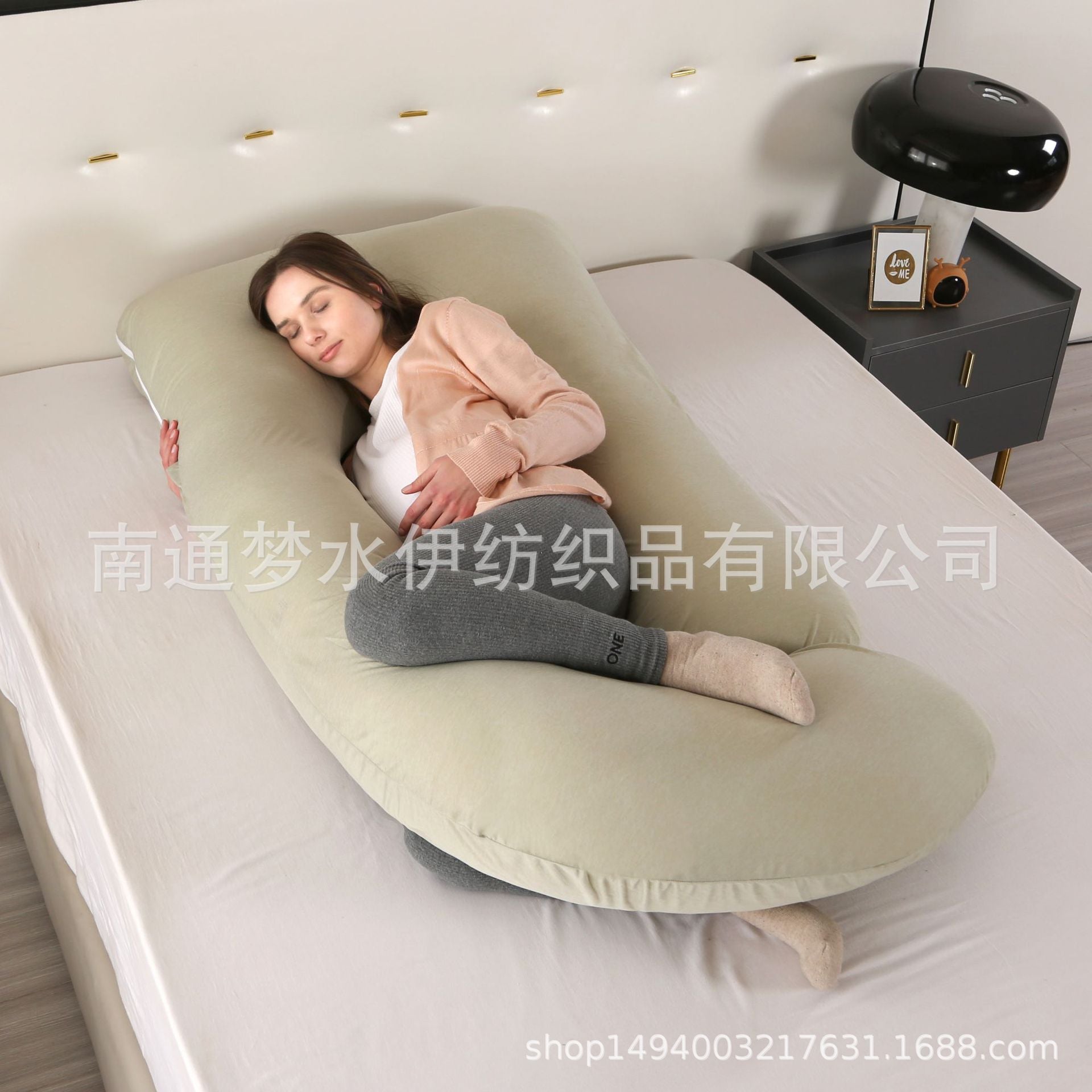 Crystal velvet G-shaped support pillow for waist