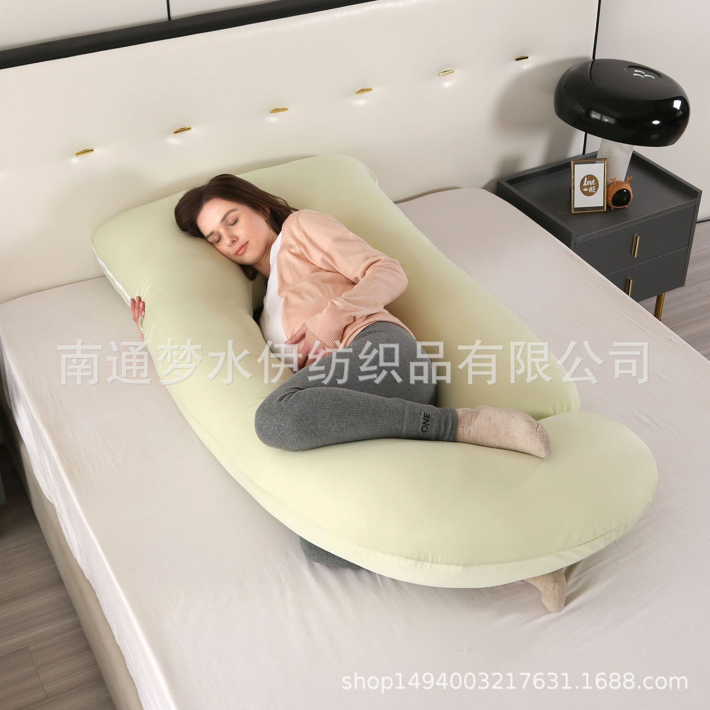 Crystal velvet G-shaped support pillow for waist