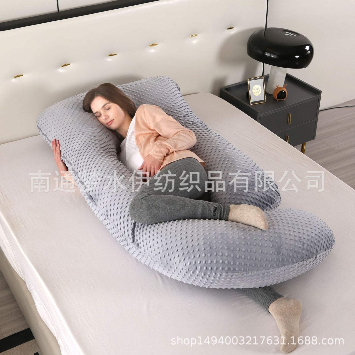 Crystal velvet G-shaped support pillow for waist