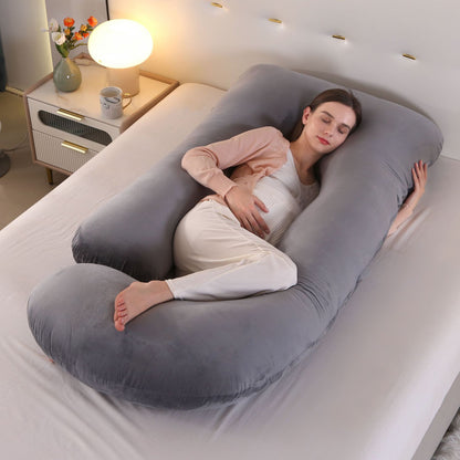 Crystal velvet G-shaped support pillow for waist
