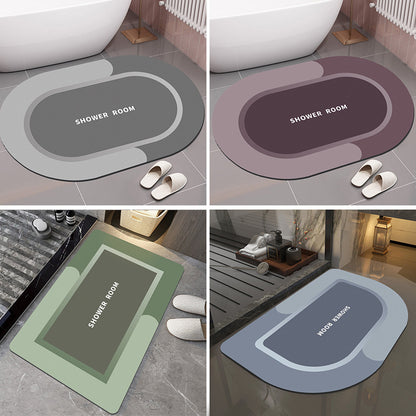 Crystal Velvet Non-Slip Floor Mat for Home Bathroom Living Room