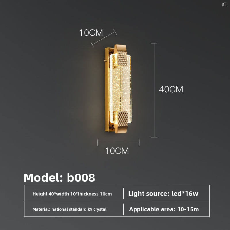 Crystal Wall Lamp for Living Room Tv Background Wall