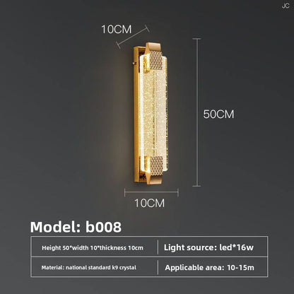 Crystal Wall Lamp for Living Room Tv Background Wall