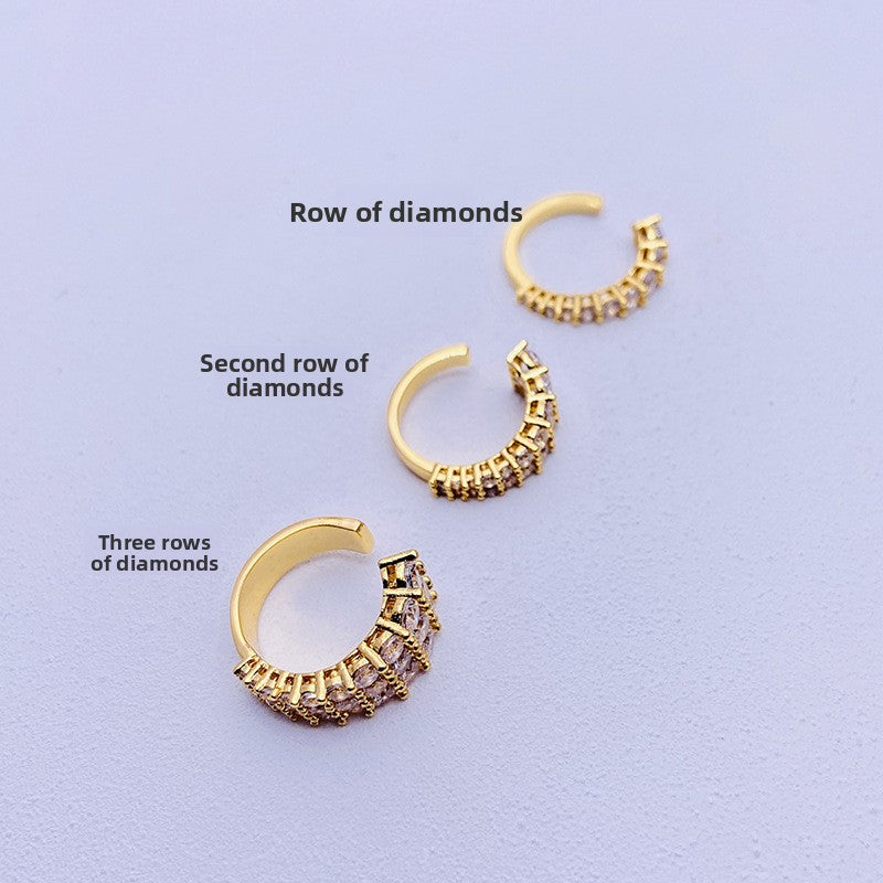 Crystal Zircon Clip On Ear Cuff