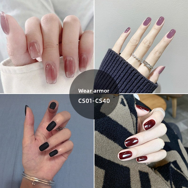 CS01-40 Wearing Nail Art Finished Nail Pieces Long Frosted Nail Pieces