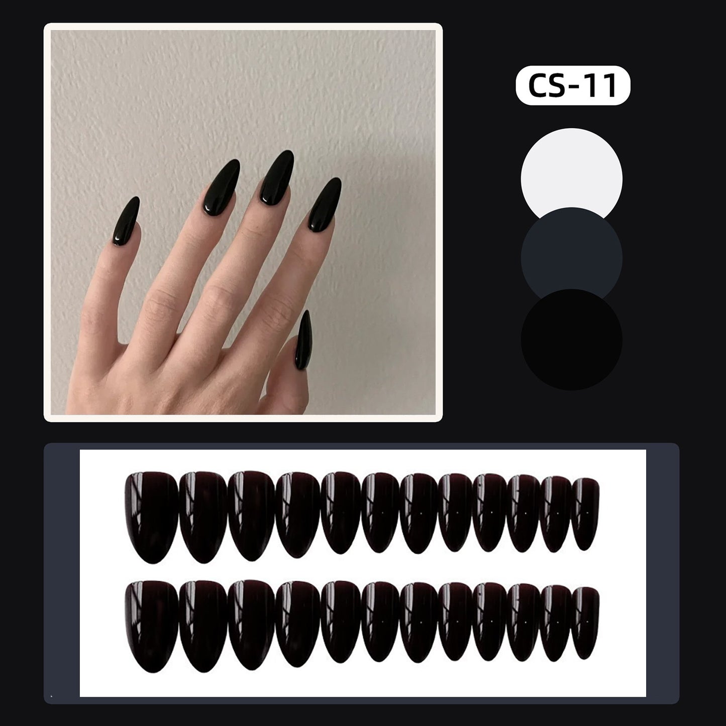 CS01-40 Wearing Nail Art Finished Nail Pieces Long Frosted Nail Pieces