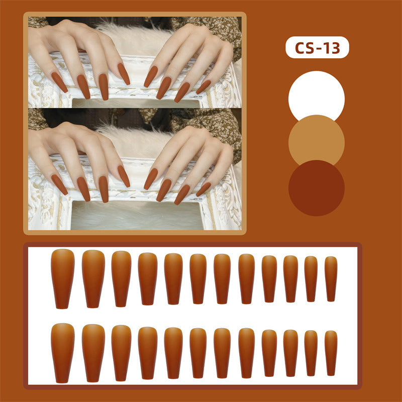 CS01-40 Wearing Nail Art Finished Nail Pieces Long Frosted Nail Pieces
